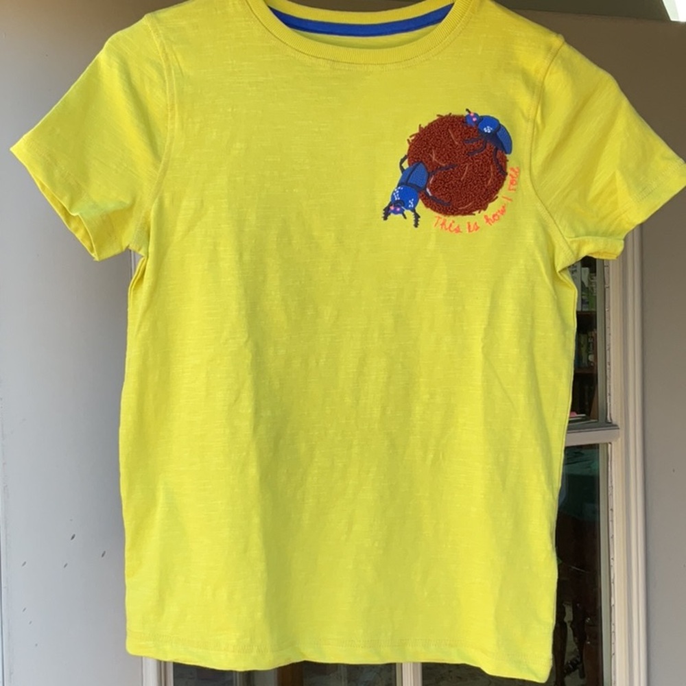 Mini Boden Yellow Graphic Tee